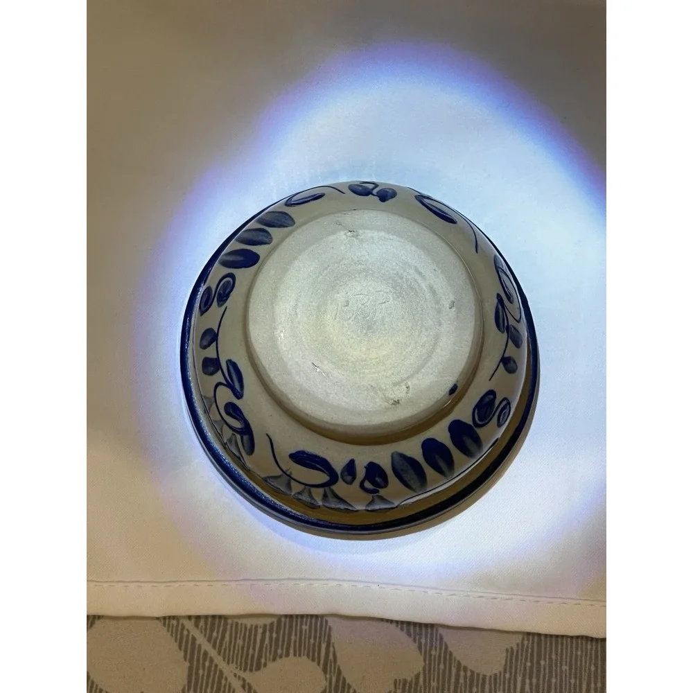 Beaumont Brothers Pottery BBP Salt Glazed Bowl Blue Farmhouse Cottagecore